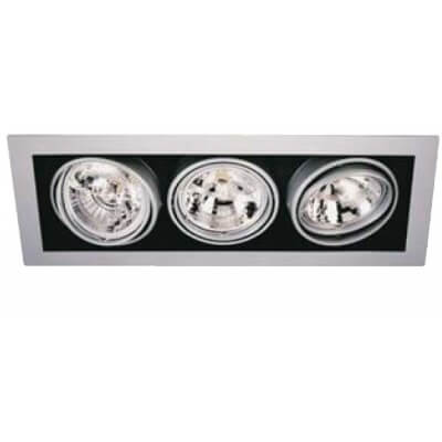 Spot encastrable Cardan pour 3 lampes AR111 12v 50w