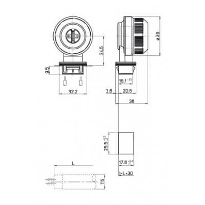 Douille pour tubes fluorescents T5 etanche a clipser