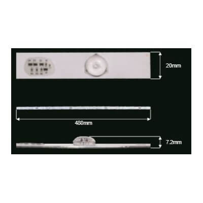 RB-3030-12W-LENS170 Led barre 14.4W Blanc 6000-8000k 1100lm 24v 960mm