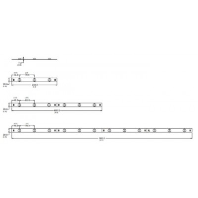 RB-3030-12W-LENS170 Led barre 14.4W Blanc 6000-8000k 1100lm 24v 960mm