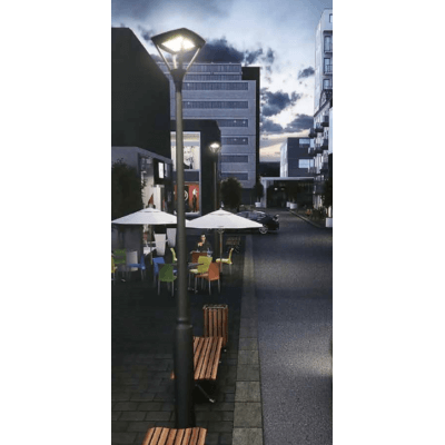 Lanterne LED OTIMUS 40W Tête de mat anthracite Blanc brillant IP65