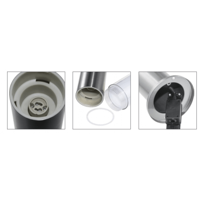 Borne extérieur lumineuse STEELO 80 en acier inoxydable IP44 IK06 1*GU10