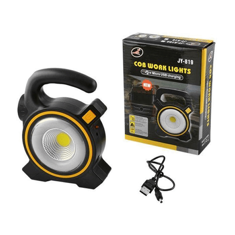 JY-819 COB WORK LIGHTS Projecteur portable solaire rechargeable avec câble port USB JY-819 COB WORK LIGHTS Projecteur portable solaire rechargeable avec câble port USB