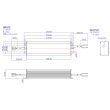 GLSV-200B012 DRIVER LED métallique 200w 12V 16.6A  IP67