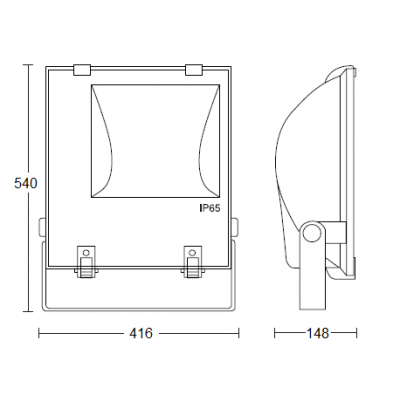 Projecteur a iodure métallique exterieur 400w avec lampe