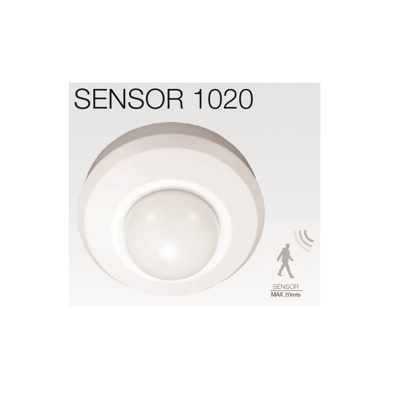 SENSOR1020 Détecteur de mouvement plafonnier 360° 1000w 20M Max SENSOR1020 Détecteur de mouvement plafonnier 360° 1000w 20M Max