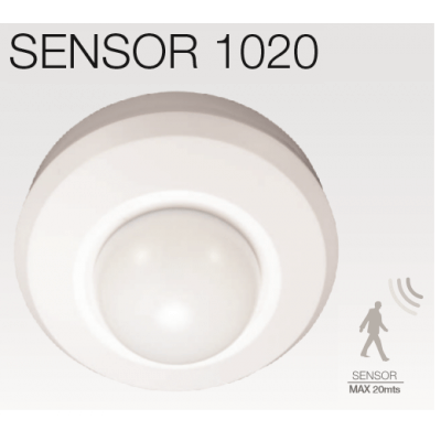 SENSOR1020 Détecteur de mouvement plafonnier 360° 1000w 20M Max