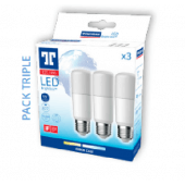 Pack de 3 ampoules LED G.E. lightig Tubulaire 9W substitut 60W  850 lumens blanc lumière du jour 6500K E27