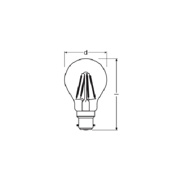 Ampoule LED OSRAM Standart A60  7.5W substitut 60W 806 lumens blanc chaud 2700K dimmable B22