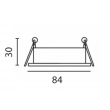 Spot encastrable rond fixe en blanc pour lampes GU10 et Gu5.3