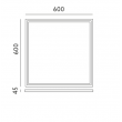 Cadre blanc de montage en saillie pour dalle LED 60*60cm avec vis de fixation