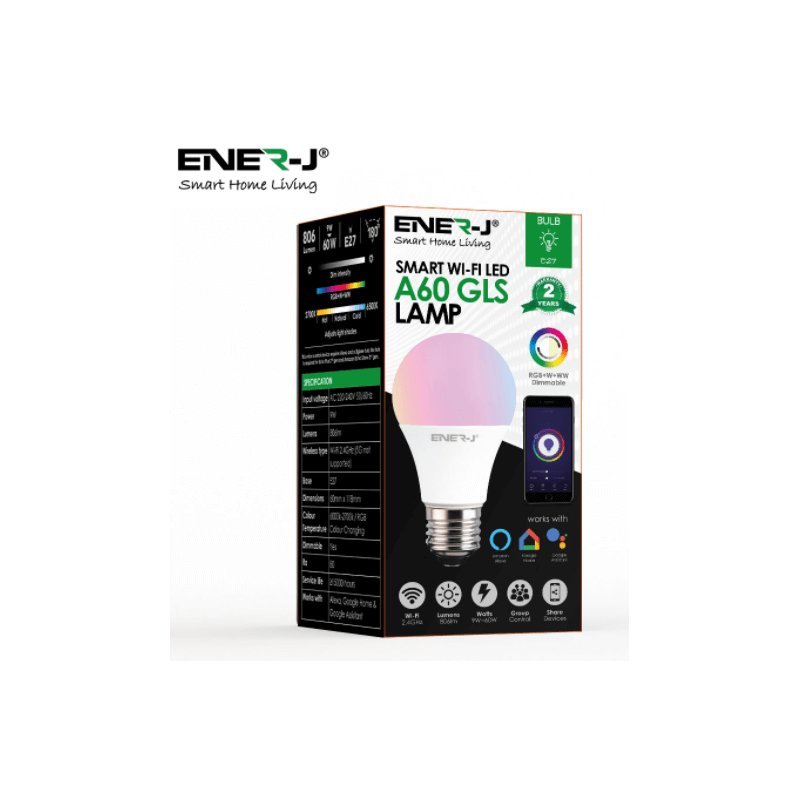 Ampoule connectée Bluetooth 9W équivalent 60W E27 806lm Ampoule connectée Bluetooth 9W équivalent 60W E27 806lm