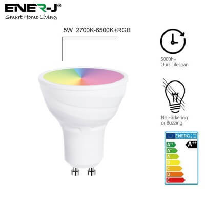 Ampoule LED connectée Wifi Smart Ener-j LED PAR16 5W substitut 50W 400 lumens 2700-6000K dimmable GU10