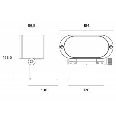 SCHEMA Targetti - 1T4632 - VOLTA ADJ PRJ SSP LED 9W 3000K FLorentine White