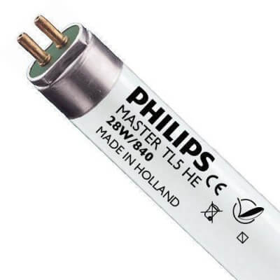 Tube Philips Master TL5 HE 28w/840 Blanc froid Haute Efficacité