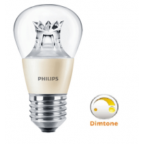 Ampoule LED Philips Master lustre Dimtone Sphérique P45 6w substitut 40w 470 lumens blanc chaud 2700K E27