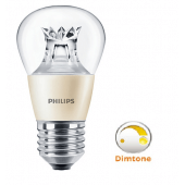 Ampoule LEDlustre Philips Master Dimtone Sphérique P45 6w substitut 40w 470 lumens blanc chaud 2700K E27