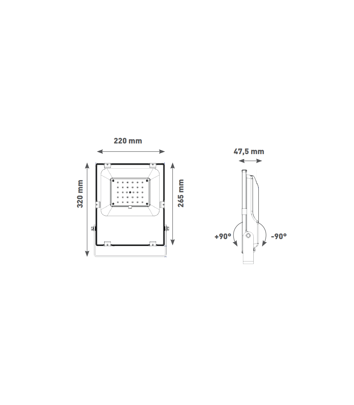 Projecteur LED Lited OPUS-50A blanc extra chaud 2100K étanche IP65