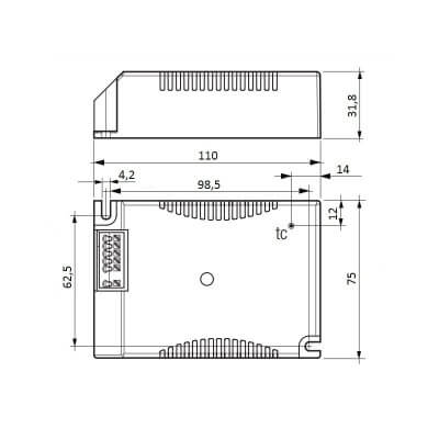 Ballast électronique TRIDONIC 70w PCI 70 TOP C011 PKL pour lampe iodure 70W