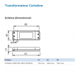 Schéma dimensionnel Transformateur Philips Certaline 105w 230-240V 50/60Hz 633991