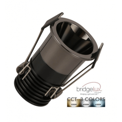 Mini LED SPOTLIGHT NOIR CHROME 6W CCT 3K-4K-6K UGR11 Diamètre de perçage 35mm