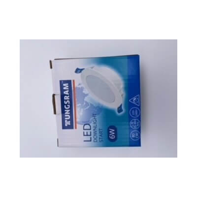 LED Downlight Tunsgram Start G2 6W 4000K 450lm diamètre de perçage 80-85mm