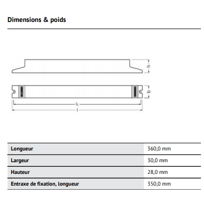 ballast électronique Osram Quicktronic Fit T8 QT-fit8 2x18w 294241