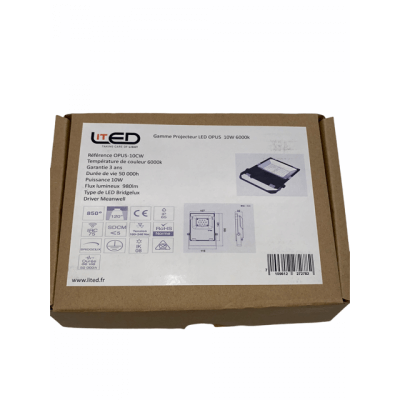 LITED Projecteur LED Extra-plat OPUS 10w 6000k