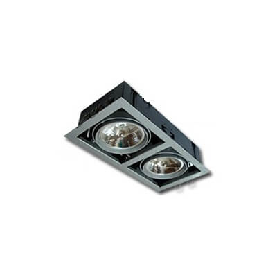 Spot encastrable Cadran pour 2 lampes AR111 12v 50w