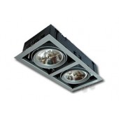 Spot encastrable Cadran noir pour 2 lampes AR111 12v 50w