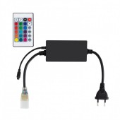 Contrôleur ruban led RGB 230V avec télécommande IR 720W MAX 24 touches