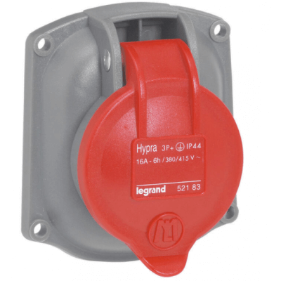 LEGRAND HYPRA 0 521 83 socle de tableau triphasé transfert direct étanche IP44 16A 380-415V