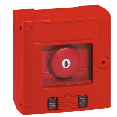 LEGRAND 0 380 09 Coffret bris de glace coup de poing IP44 rouge avec 2 voyant - montage en saillie