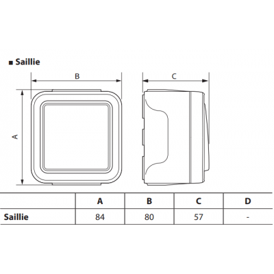 Interrupteur ou va-et-vient étanche Plexo complet