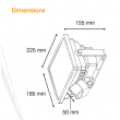 dimensions du projecteur extérieur