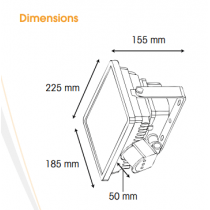 dimensions du projecteur extérieur