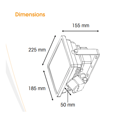 50W Projecteur LED Exterieur Detecteur de Mouvement 2 Pièce, IP67 Étanche  Spot LED Avec Détecteur, 5000LM