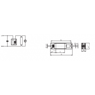 Vossloh I.N36.149 Ballast ferromagnétique 1x36w 2x18w