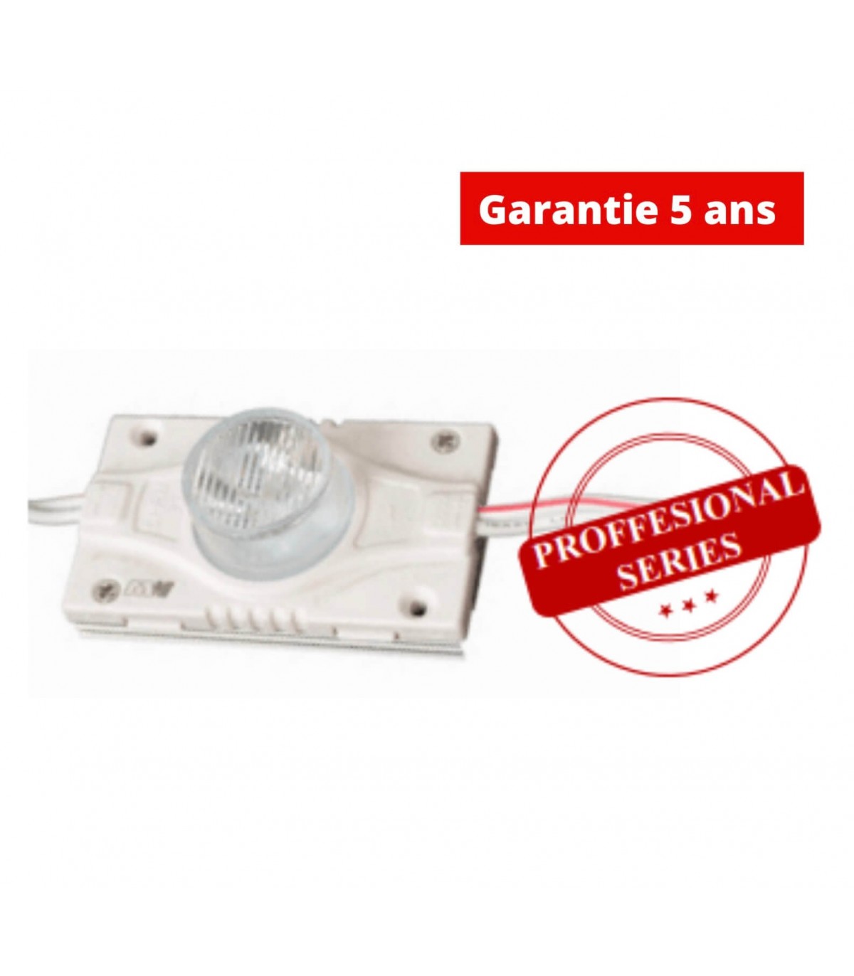 Chaîne de 20 modules Led 2.8W/Module Blanc 6000-7000k 12V Etanche IP67