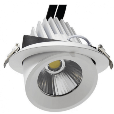 Encastré orientable rond 25W 2500 lumens CCT couleur sélectionnable diamètre de perçage 110mm