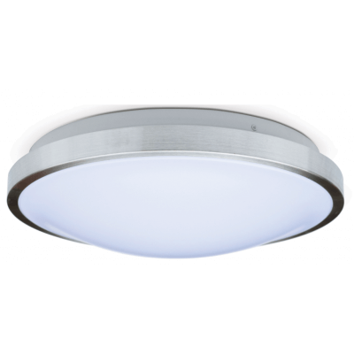 ROMERO CHROME Plafonnier 2*E27 Collerette alu brossé 230v IP20