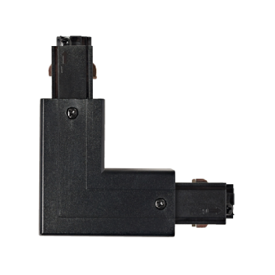 connecteur angle droit noir pour rail 3allumages 230V/400V 16A