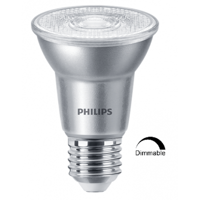 Ampoule LEDspot Philips Master PAR20 6w substitut 50w 515 lumens Blanc neutre 3000K dimmable E27