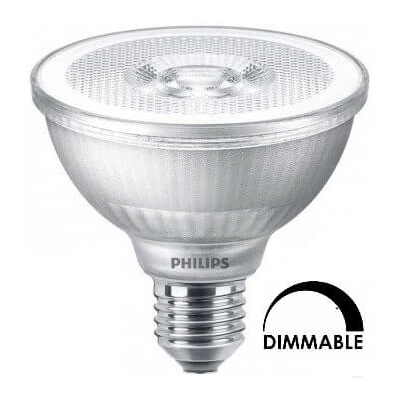 Ampoule LEDspot Philips Master PAR30 9.5 substitut 75w 740 lumens blanc chaud 2700K Dimmable E27