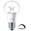 Ampoule LED Philips Standart A60 8.5W substitut 60W 806 lumens Blanc chaud 2700K Dimmable E27