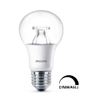 Ampoule LED Philips Standart A60 8.5W substitut 60W 806 lumens Blanc chaud 2700K Dimmable  E27