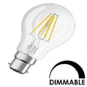 Ampoule LED OSRAM Standart A60  7.5W substitut 60W 806 lumens blanc chaud 2700K dimmable B22