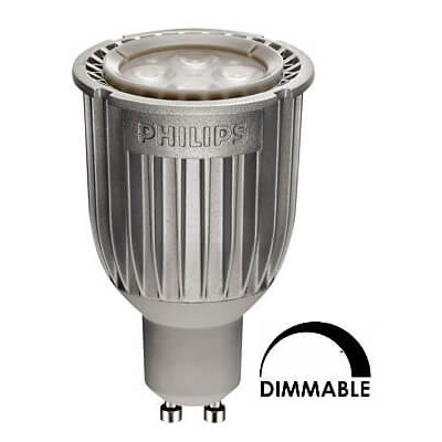 Ampoule LED spot Philips tubulaire 7W substitut 50W 430 lumens blanc chaud 2700K dimmable GU10