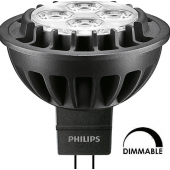 Ampoule LEDspot Philips MR16 7W substitut 35W 400 lumens blanc chaud 2700K dimmable GU5,3