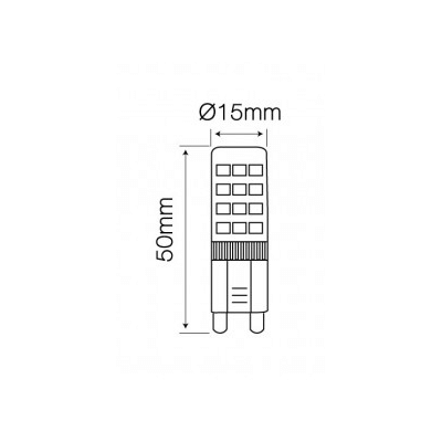 Ampoule LEDline SMD 4W substitut 40W 350 lumens blanc froid 4000K 220-240V G9